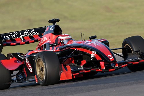 Robert Doornbos in de AC Milan wagen